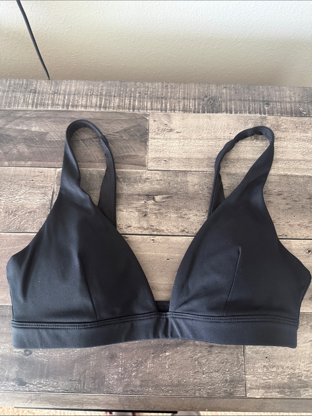 CBS- workout top- Black Wireless Triangle Bralette